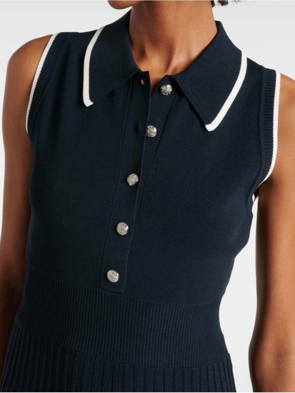 Veronica Beard Meralda Collared
Midi Dress in Navy Size XS - Picture 3 of 12